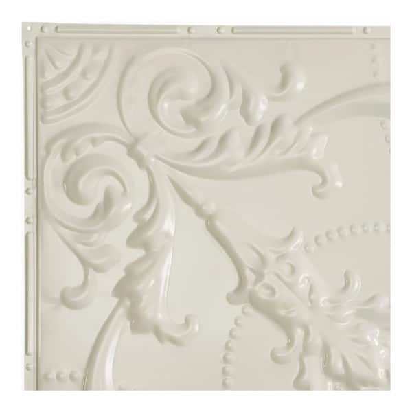 Great Lakes Tin Saginaw Antique White 2 Foot X 2 Foot Nail Up Ceiling Tile Carton Of 5
