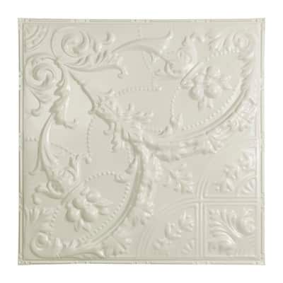 Great Lakes Tin Saginaw Antique White 2-foot x 2-foot Nail-Up Ceiling Tile