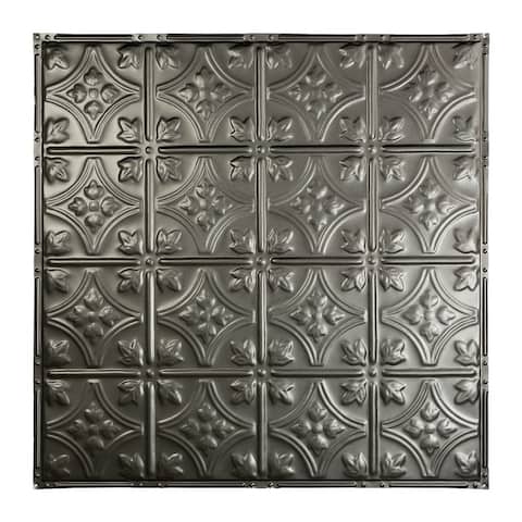 Great Lakes Tin Hamilton Argento 2-foot x 2-foot Nail-Up Ceiling Tile