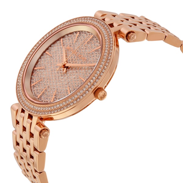 Michael Kors Women's MK3439 Darci Crystal Pave Dial Rose-Tone Gold Stainless Steel Bracelet Watch