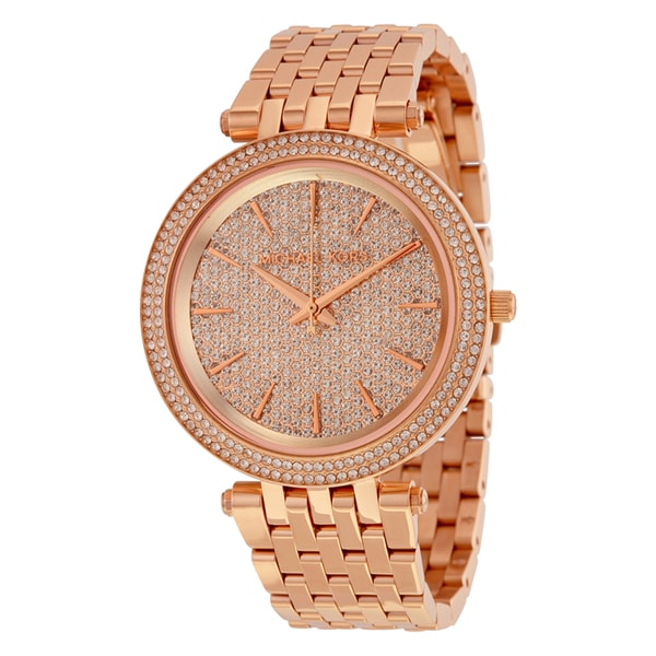Michael Kors Women's MK3439 Darci Crystal Pave Dial Rose-Tone Gold Stainless Steel Bracelet Watch