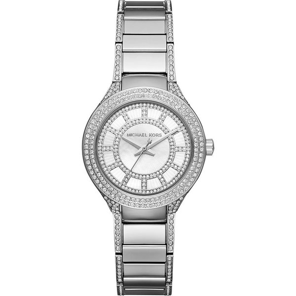 Michael Kors Women's MK3441 Mini Kerry Diamond Silver Dial Stainless ...