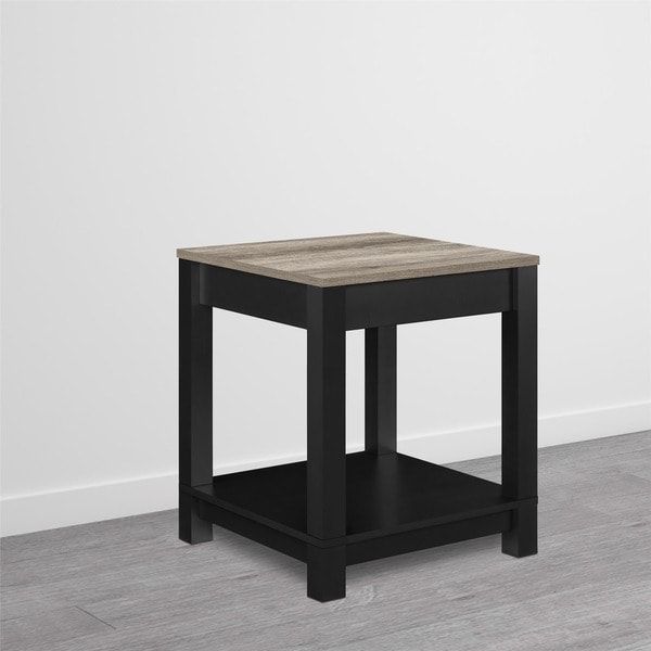 Porch & Den Greenough Commerce Black Wood End Table