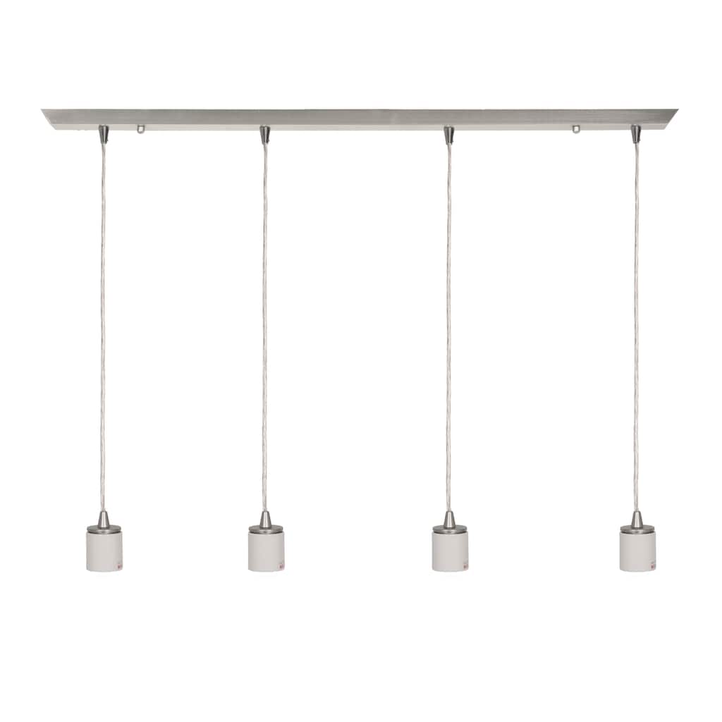 Access Lighting Quadra 4-light Steel Linear Pendant - Silver