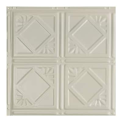 Great Lakes Tin Ludington Antique White 2-foot x 2-foot Nail-Up Ceiling Tile