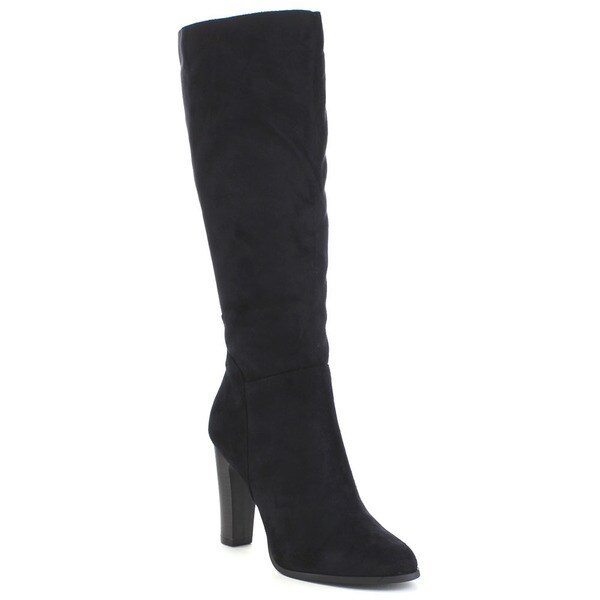 Shop DELICIOUS RIKARD Women's Chunky Heel Knee High Boots - Free ...