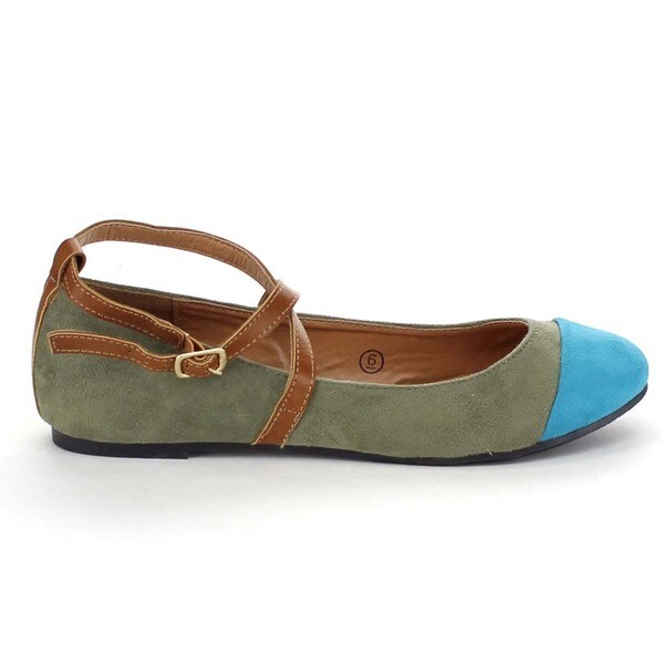 low heel buckle flats