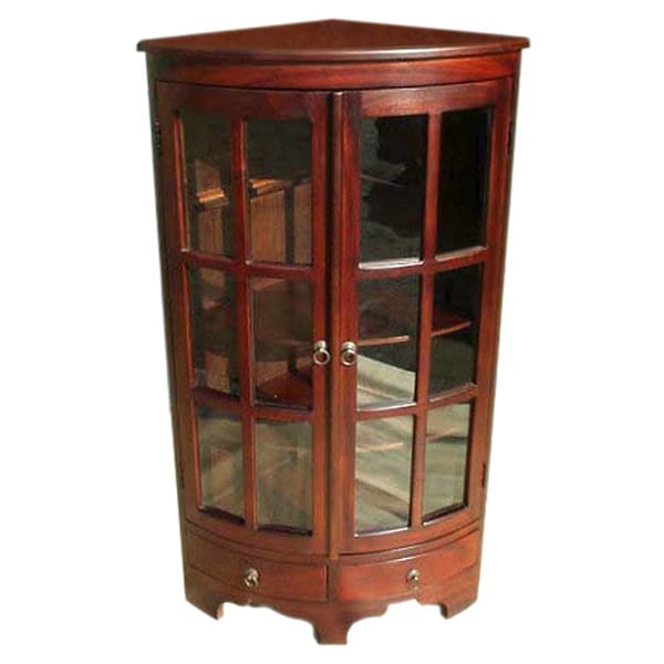 Art 2 piece Corner Glass Cabinet (Indonesia)