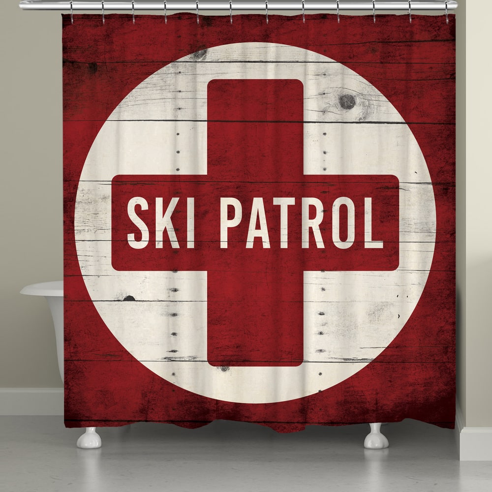 Laural Home Ski Day Shower Curtain (71-inch x 74-inch)