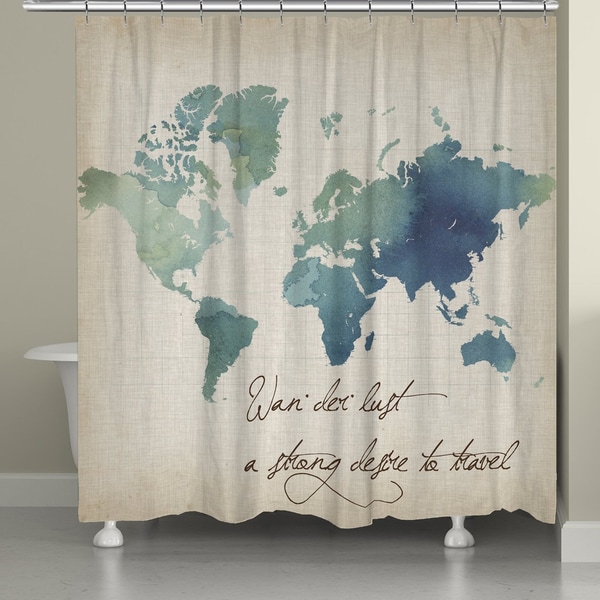 Laural Home Watercolor World Map (71-inch x 74-inch)
