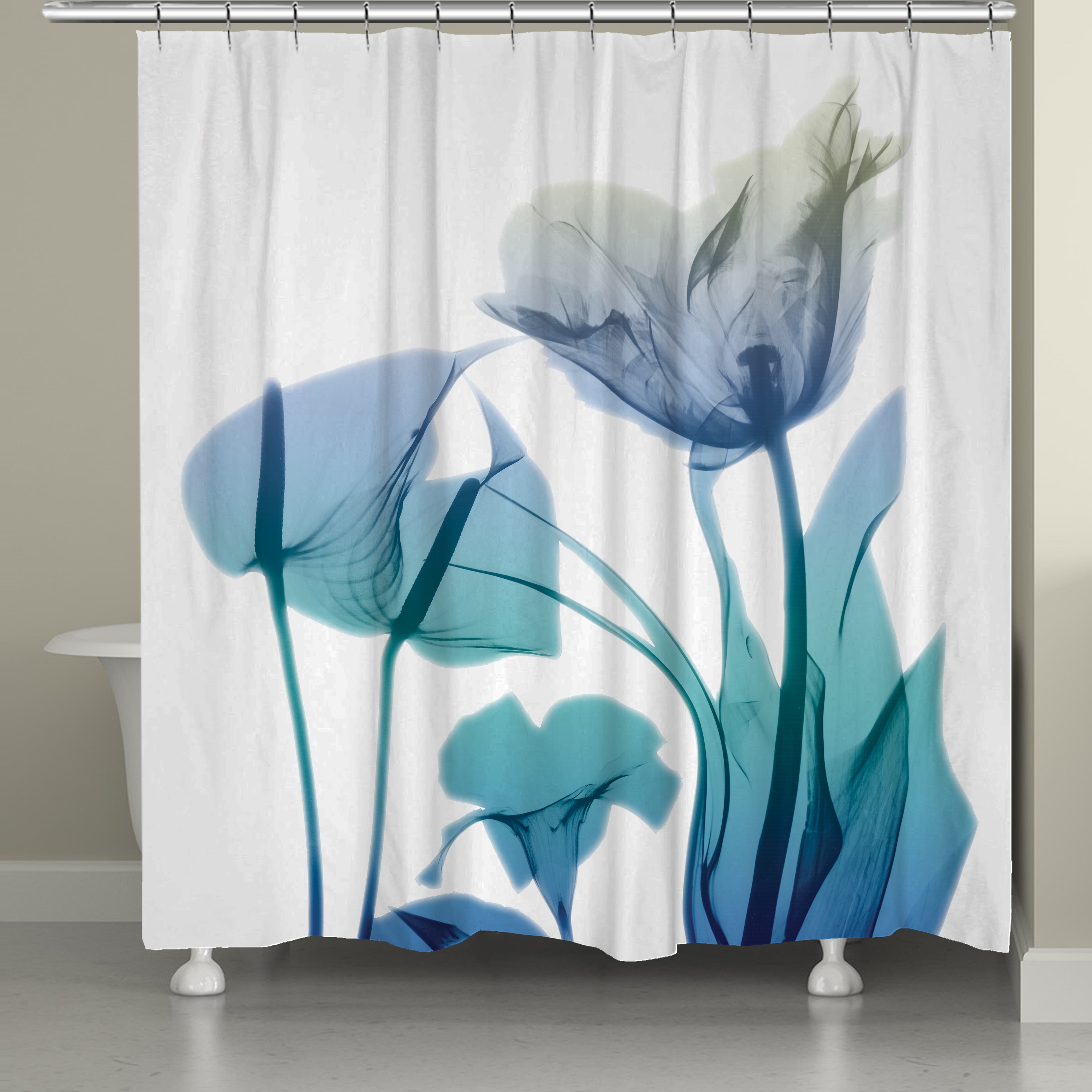 74 inch white shower curtain