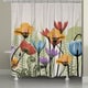 preview thumbnail 1 of 3, Laural Home X-Ray Flowers Shower Curtain (71-inch x 74-inch)