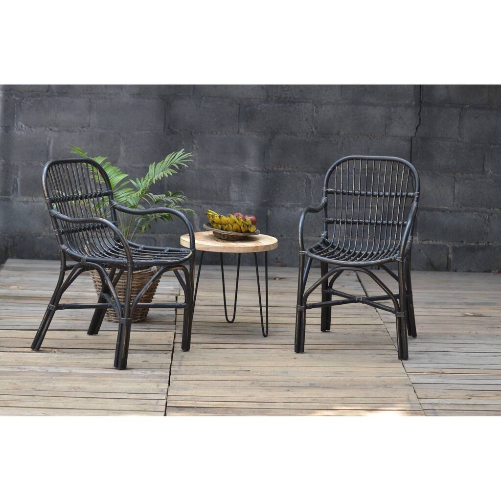Birdie Rattan Chair Black
