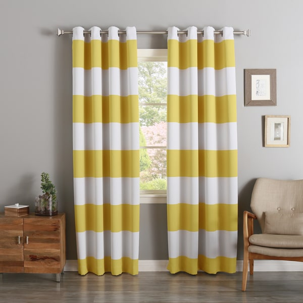 aurora home cabana stripe printed room darkening curtain panel aurora home cabana stripe printed room darkening curtain panel