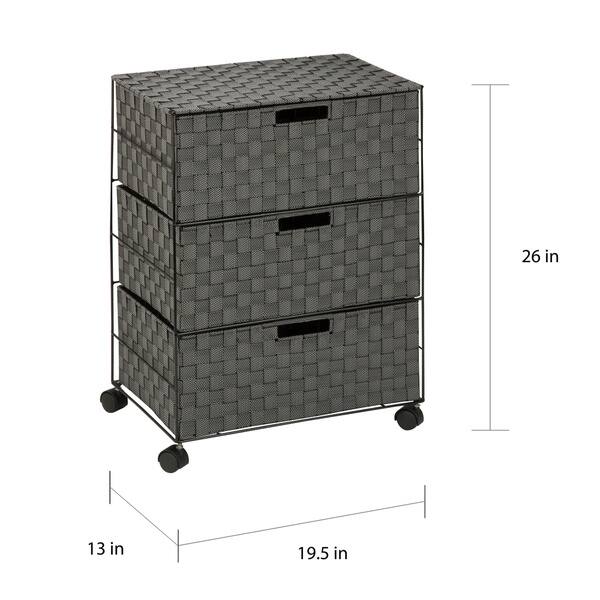 Shop Honey Can Do 3 Drawer Chest With Wheels Salt Pepper Free