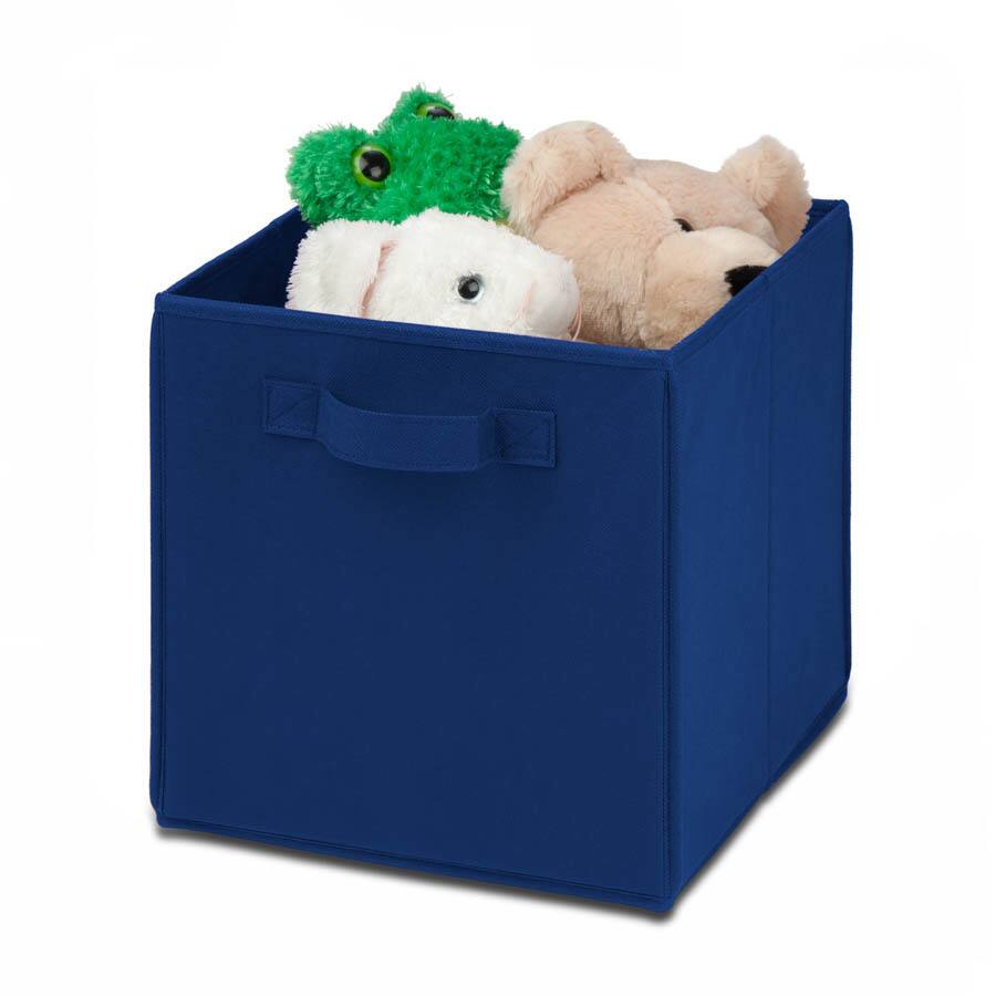 Honey-Can-Do 4-pack non-woven foldable cube- blue