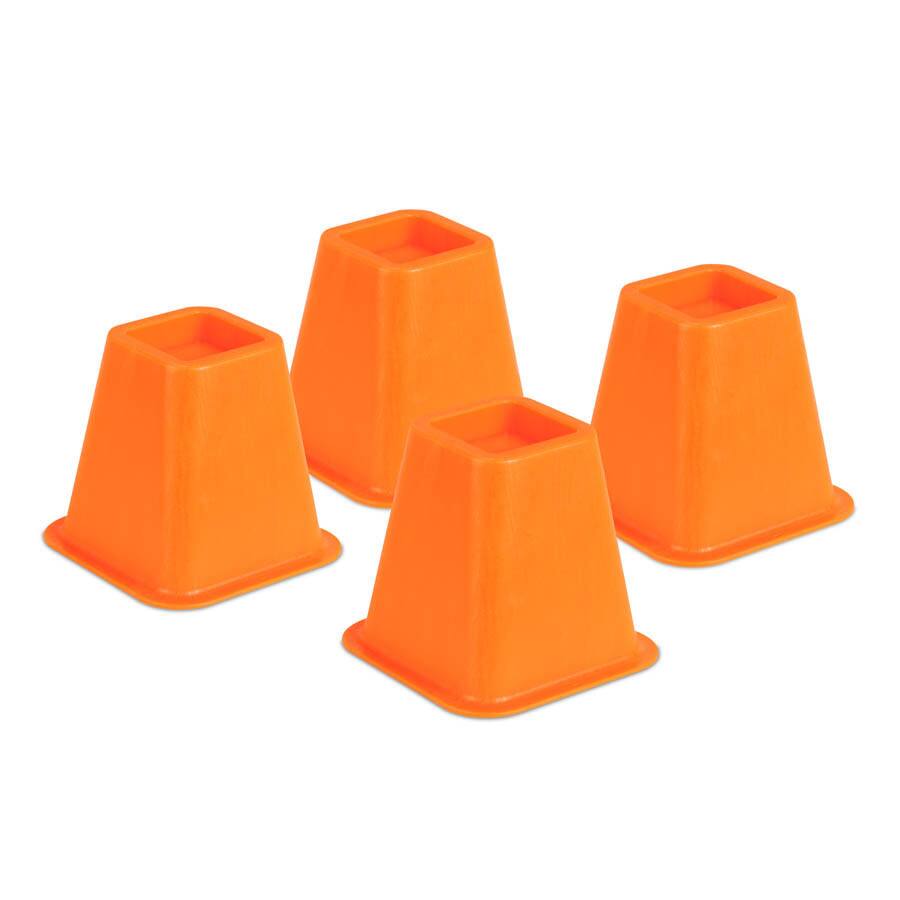 Honey-Can-Do bed risers - orangeset of 4