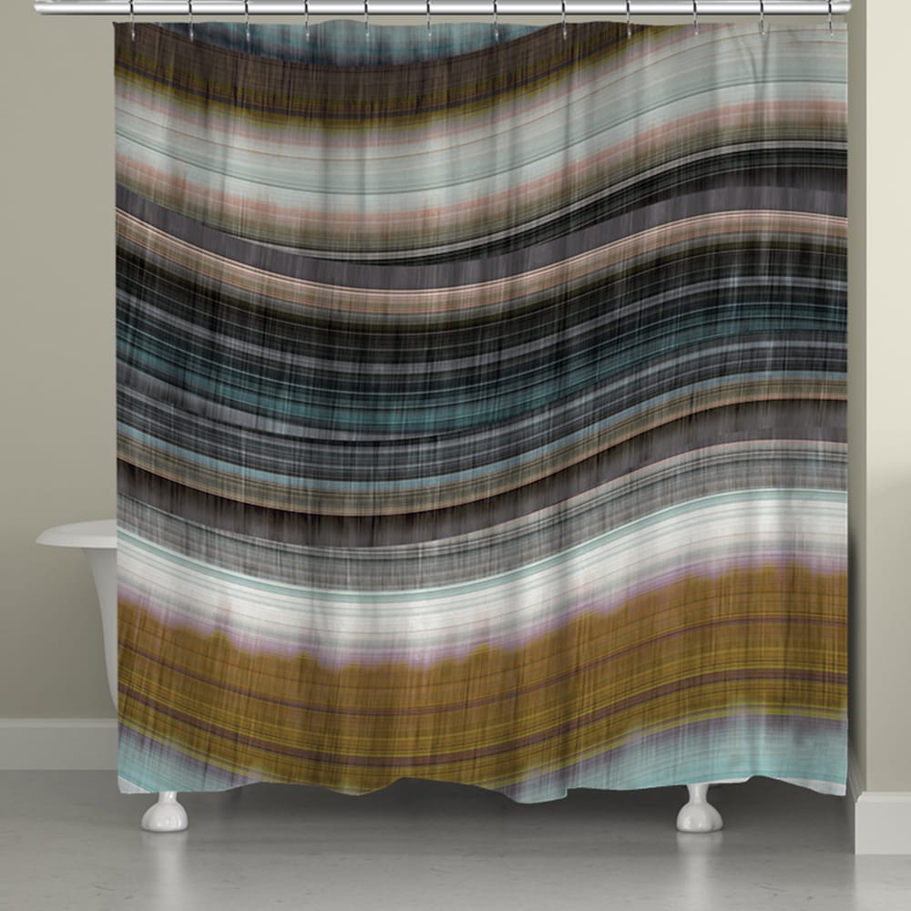 Laural Home Colorful Rhythms III Shower Curtain (71-inch x 74-inch) 71x74