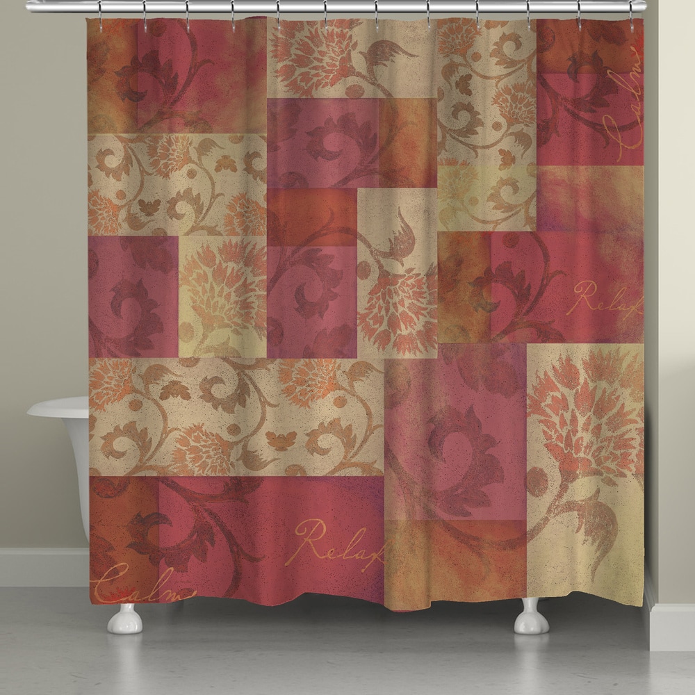 Laural Home Floral Patchwork Shower Curtain (71-inch x 74-inch)