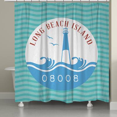 Laural Home LBI Beach Shower Curtain (71-inch x 74-inch)