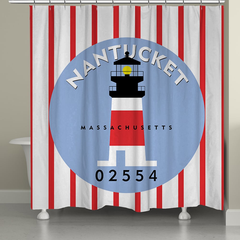 Laural Home Nantucket Beach I Shower Curtain (71-inch x 74-inch) - Bed Bath  & Beyond - 10676150