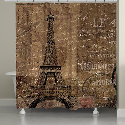 Laural Home Paris Adventure Shower Curtain (71-inch x 74-inch)