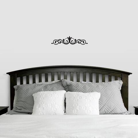 Elegant Accent Scroll Vinyl Wall Decal (22 inch x 5 inch)