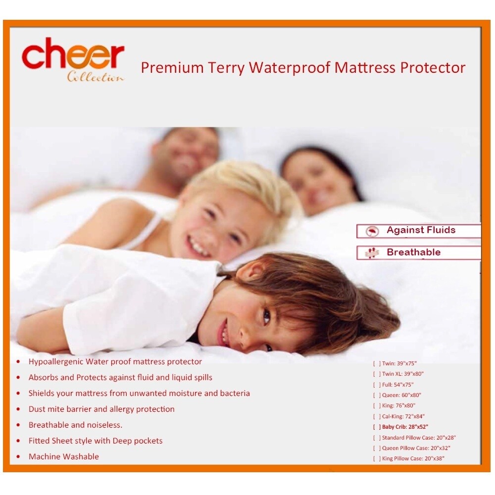 Shop Cheer Collection Terry Cotton Water Proof Mattress Protector