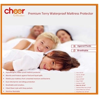 Cheer Collection Terry Cotton Water Proof Mattress Protector - Baby Crib