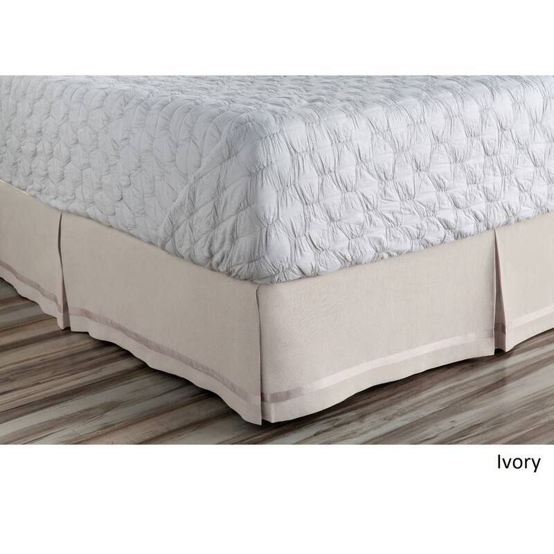 Abdiel Geometric Linen/Polyester Bed Skirt