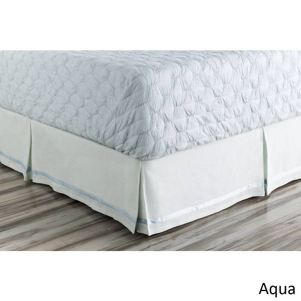 Abdiel Geometric Linen/Polyester Bed Skirt