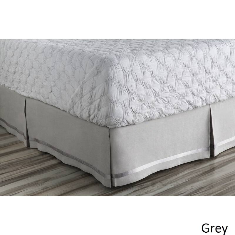 Abdiel Geometric Linen/Polyester Bed Skirt