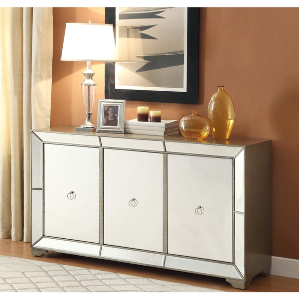 Powell Juniper Mirrored Console Free Shipping Today Overstock