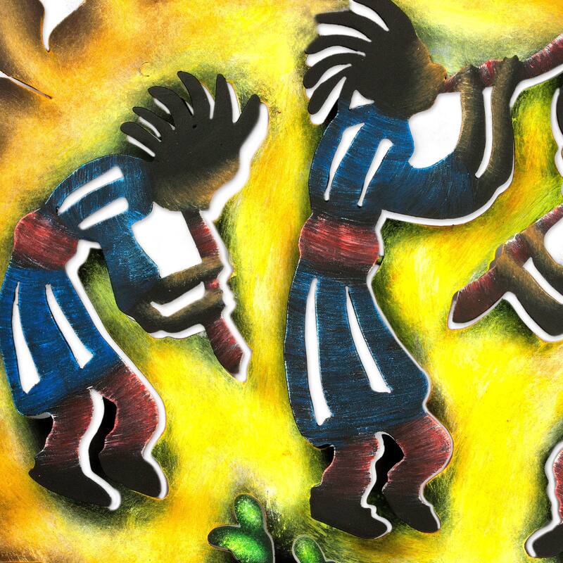 Handmade Steel 'Sun Dancers' Wall Art (Mexico)