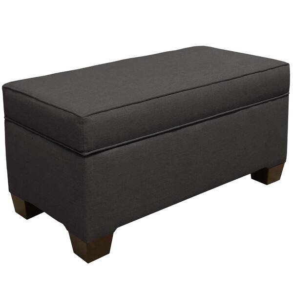 Skyline Furniture Linen Charcoal Storage Bench 10677562
