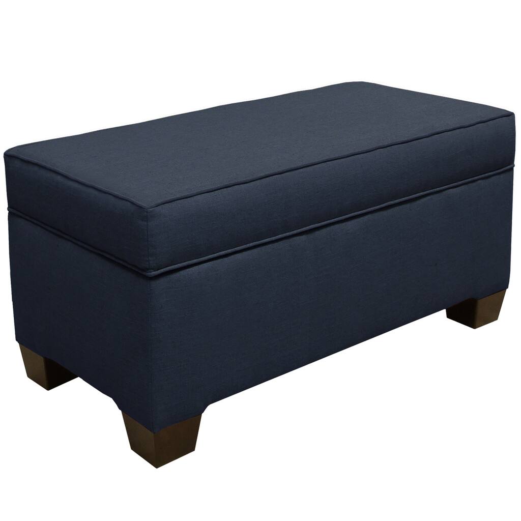 Skyline Furniture Linen Navy Storage Bench - N/A