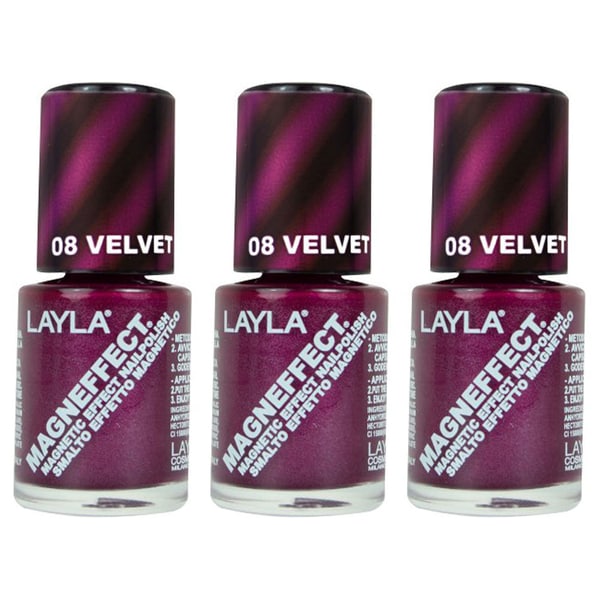 Layla Magneffect Velvet Groove Nail Polish Pack Of 3 Free Layla Magneffect Velvet Groove Nail Polish Pack Of 3