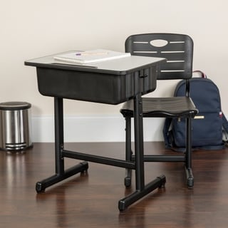 Pedestal Frame Adjustable Height Student Desk and