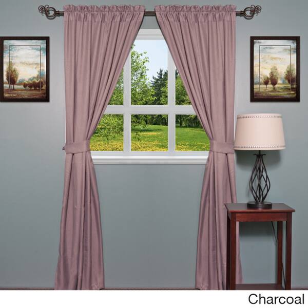 Shop Burlap Style Rod Pocket Curtain Panel Set With Matching