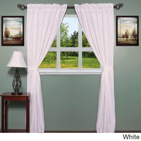 Shop Burlap Style Rod Pocket Curtain Panel Set With Matching