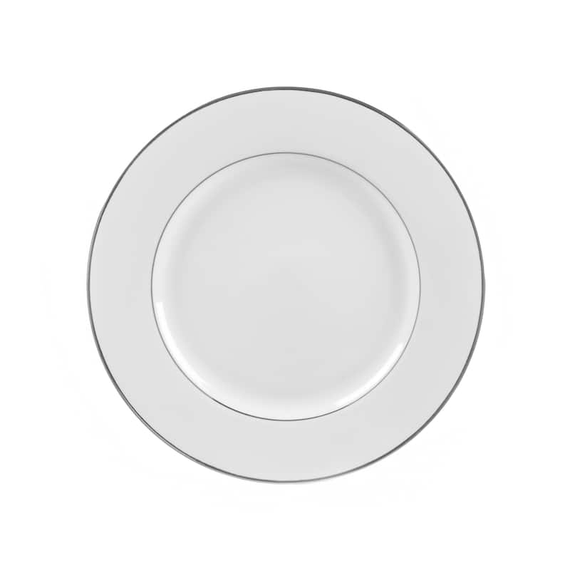 10 Strawberry Street Silver Double Line Luncheon Plate (Set of 6)