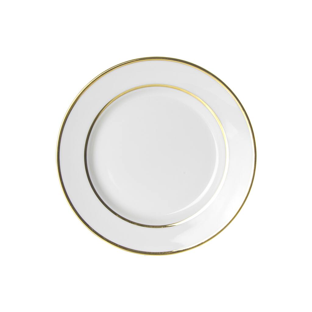 Gold Double Line Salad/ Dessert Plate (Set of 6)