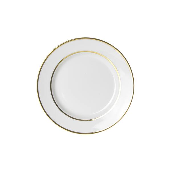 slide 1 of 1, 10 Strawberry Street Gold Double Line Bread and Butter Plate (Set of 6)
