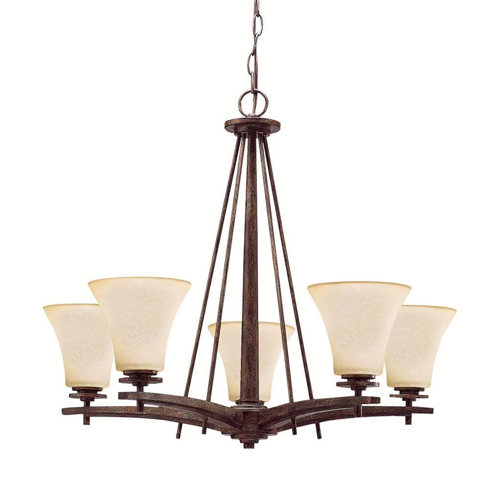 Transitional 5-light Canyon Slate Chandelier