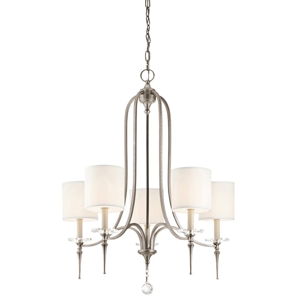 Transitional 5-light Antique Pewter Chandelier - Chandeliers For Bedrooms by Overstock.com