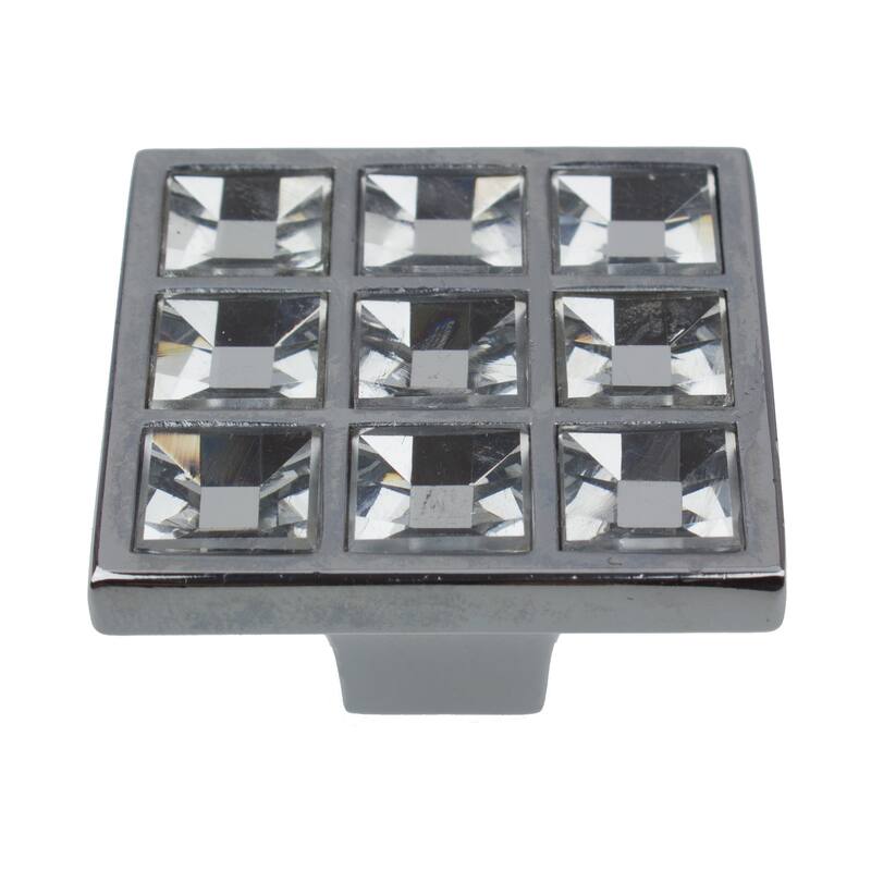 GlideRite Large 1.5-inch Square K9 Crystal Cabinet Knobs (Pack of 10 or 25)
