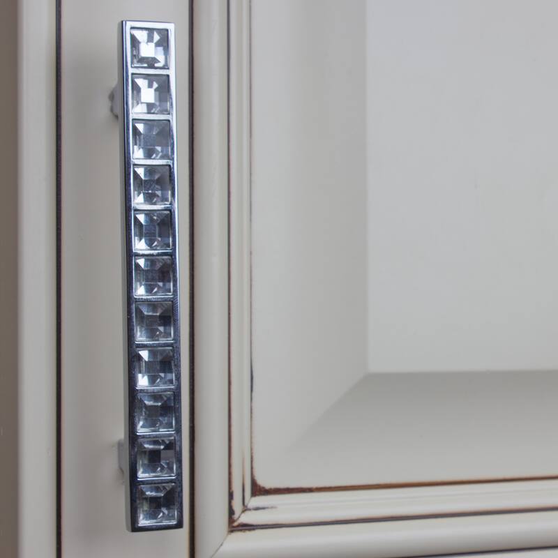 GlideRite 5.25-inch K9 Crystal Cabinet Pulls with 3.75 Screw Spacing (Pack of 10 or 25)