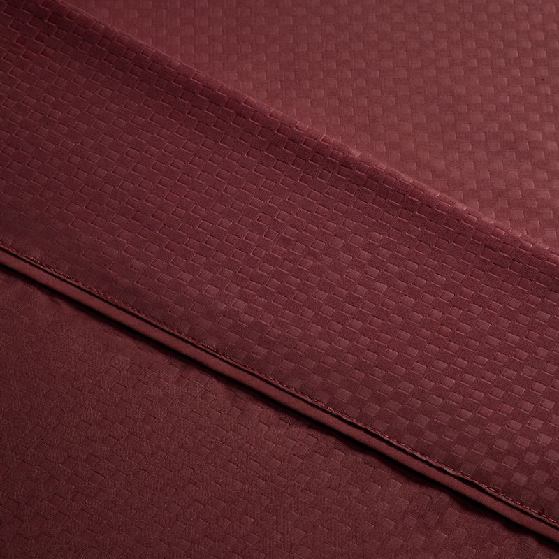 Brushed Microfiber Sheet Set- Embossed Checkered Bed Linens - Deep Pocket Fitted & Flat Sheets, Pillowcases by Windsor Home