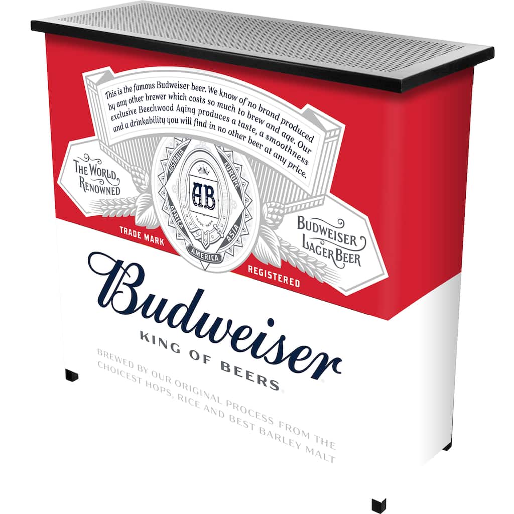 Budweiser Portable Bar with Case - Label Design - 39" x 15" x 36"