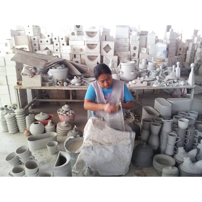 Handmade Mango Encantada Pottery Beaker Cups, Set of 2 (Mexico)